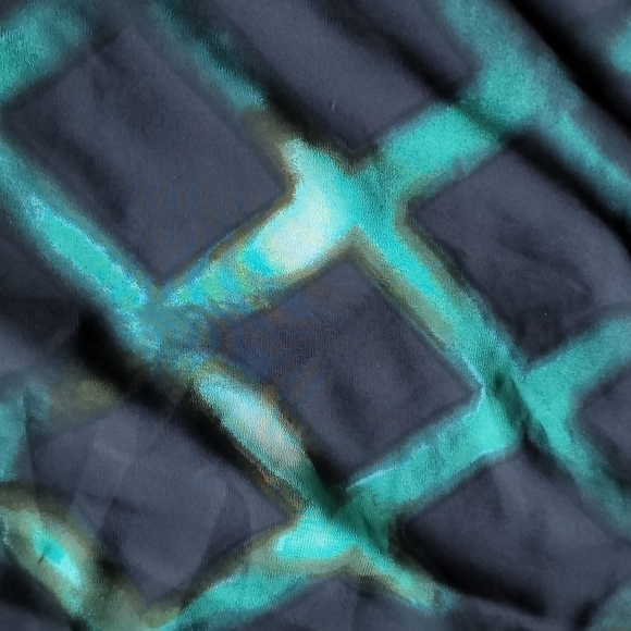 Mossimo geometric sheer blouse snake XL - Picture 4 of 5